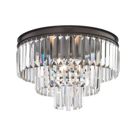 Fix the mounting bracket to the ceiling. Palacial 3-Light Oil Rubbed Bronze LED Semi Flush Mount-TN ...