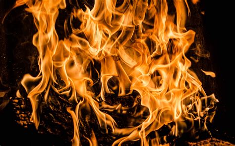 Download Wallpaper 3840x2400 Bonfire Fire Firewood Flame Combustion