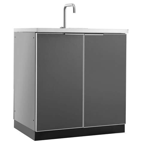 White kitchen base cabinets wallpapercool co. NewAge Products Aluminum Slate 32 in. Sink 32x35x24 in ...