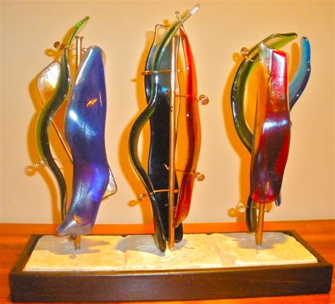 Hand Made Fused Glass Sculpture - Basta! Series by Caron Art Glass ...