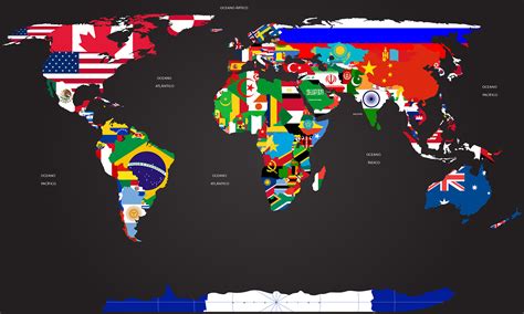 Mapa Mundi Para Dibujar Mapa Mundi Bandeiras Dos Paises Mapa Images