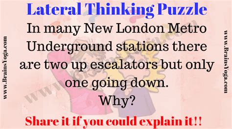 Lateral Thinking Brain Teaser With Answer Brain Teasers Brain