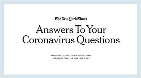 Free E Book Answers To Your Coronavirus Questions The New York Times