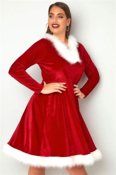 Weihnachtsfrauen Kleid Rot Yours Clothing