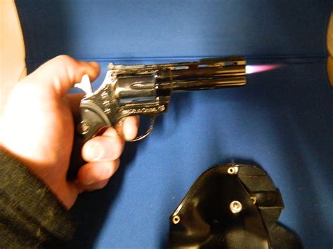 Colt Smith And Wesson Gun Revolver Jet Torch Lighter