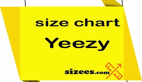 yeezy size chart women's