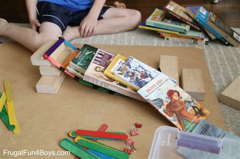 5 Engineering Challenges With Clothespins Binder Clips And Craft Sticks