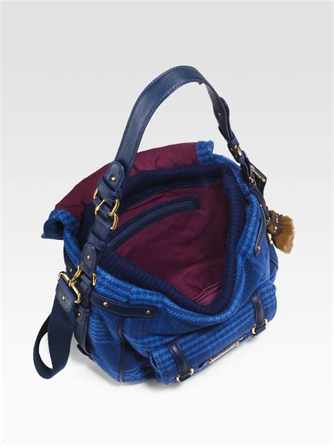 Juicy Couture Pendleton Wool Messenger Bag In Blue Lyst