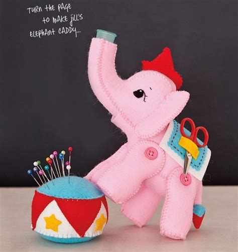 Elefante Rosa Com Molde Para Imprimir Em Feltro Criatividade