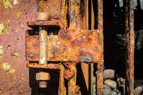 Rusty Hinge Stock Photo Image Of Metal Orange Grundge 38735568