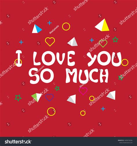 Love You Much Vector Hand Drawn Stock Vector Royalty Free 1605018256