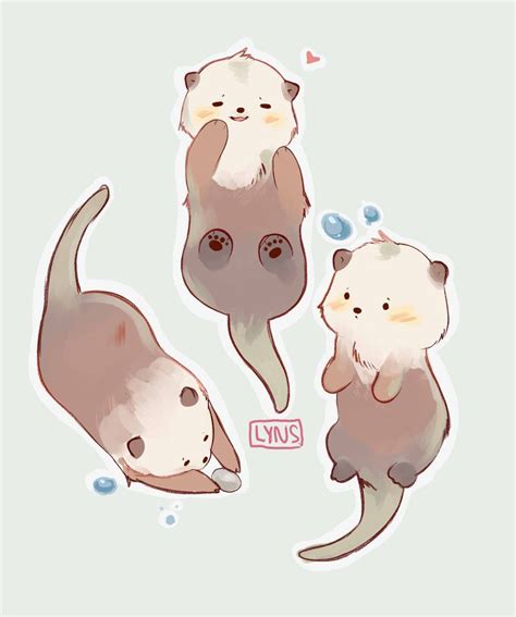 Otter Sketches01 By L Y N On Deviantart Cute
