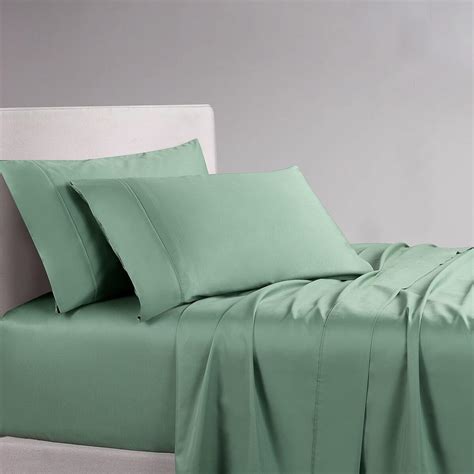 1000tc Cotton Rich Sheet Set Green Queen