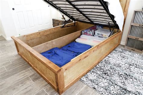 How To Build A Queen Size Storage Bed Addicted 2 Diy