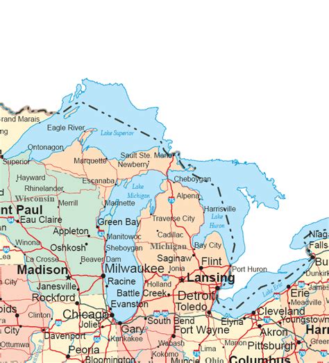 Midwestern States Map