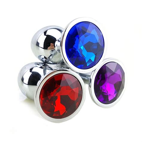 Colors Metal Anal Sex Toys For Women Men Anal Butt Plugs Crystal Jewelry Booty Beads