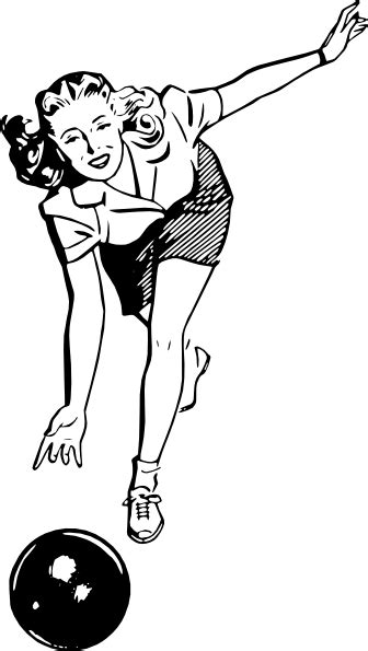 Female Vintage Bowler Clip Art At Vector Clip Art Online