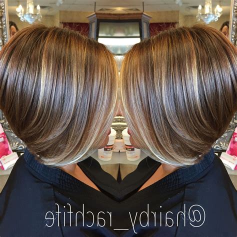 Inspirations Short Stacked Bob Hairstyles With Subtle Balayage