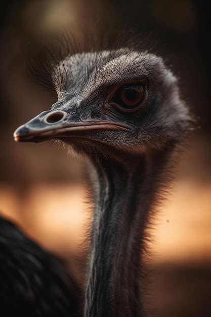 Premium Ai Image A Close Up Of An Ostrichs Head