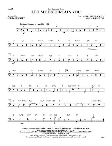Let Me Entertain You From Gypsy String Bass By Jule Styne Digital Sheet Music For Part