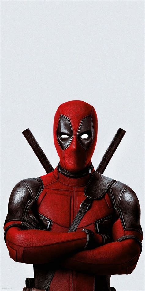 A Deadpool Character Is Standing With His Arms Crossed And Two Swords