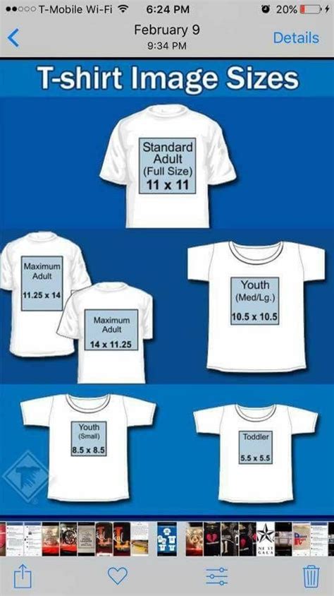Cricut Size Chart For Shirts