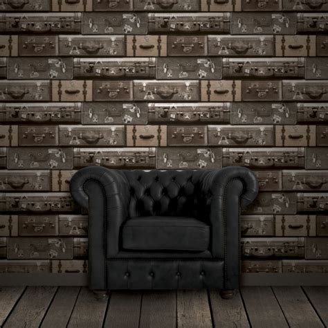 A Wall Of Suitcases This Quirky Wallpaper Is From The Just Like It