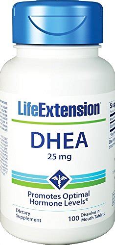 life extension dhea 25 mg tablets 100 count x 2