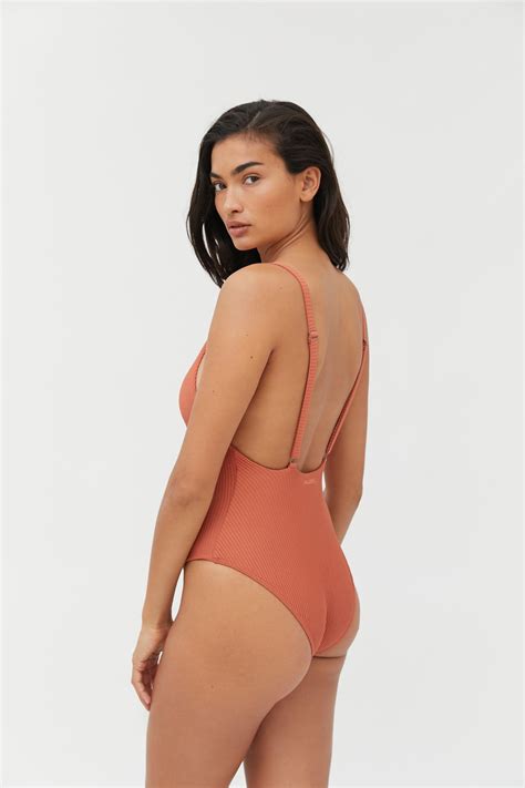 Billabong UO Exclusive Under The Sun Ribbed One Piece Swimsuit Urban