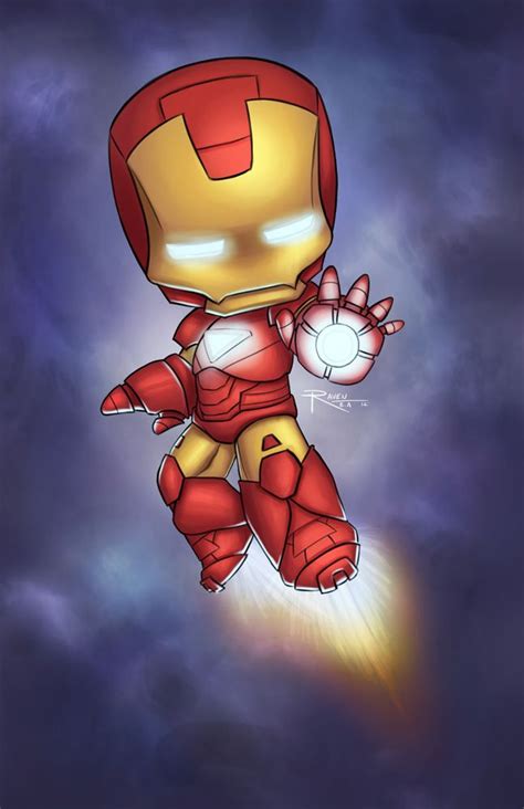 Iron Man Chibi By Raven B A On Deviantart Dibujos Marvel Fondo De