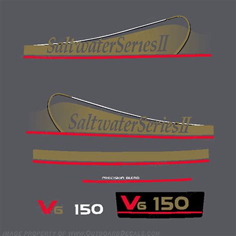 Yamaha 150hp Saltwater Series Ii Precision Blend Decals Gold Partial