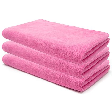 Nk Home 3 Pieces Microfiber Towels Bath Towel Sets Extra Absorbent Fast Drying Multipurpose
