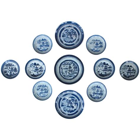 Collection Of 11 Chinese Blue And White Plates Blue And White Blue