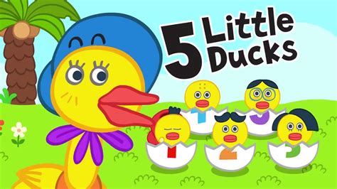 Five Little Ducks Went Swimming One Day Song Lyrics Nursery Rhymes For