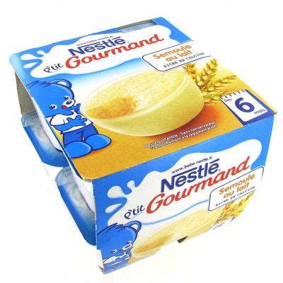 Semoule P Tit Gourmand Nestle Au Lait Des Mois X G Tous Les
