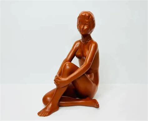 VINTAGE NUDE WOMAN Figurine Female Figure Gmundner Keramik Austria