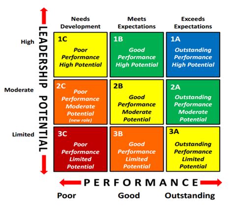 One such wildly popular method is the 9 box talent management model, where one side is performance (the x axis in a matrix from low to high) and the other is potential (the y axis from low to high). Learn Your True Professional Potential Together with Your Team