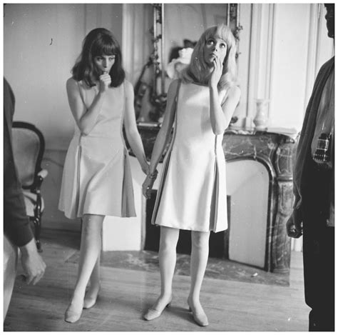 Catherine Deneuve And Francoise Dorleac 1942 1967 At The Filming Of “les Demoiselles De