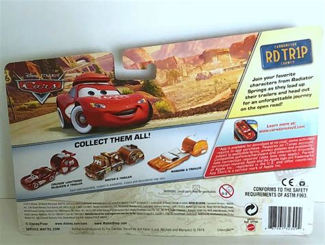 Disney Pixar Cars Lightning Mcqueen Trailer Diecast Road Trip Cruisin