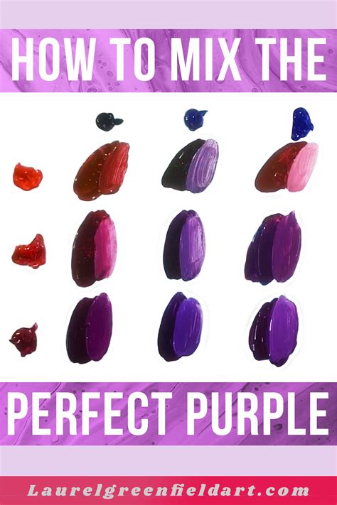 Basic Acrylic Color Mixing How To Mix A Perfect Purple Laurel Greenfield Art Color Mixing