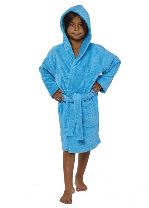 Turkishtowels Parador Hooded Terry Kids Bath Robe 100 Cotton Made In
