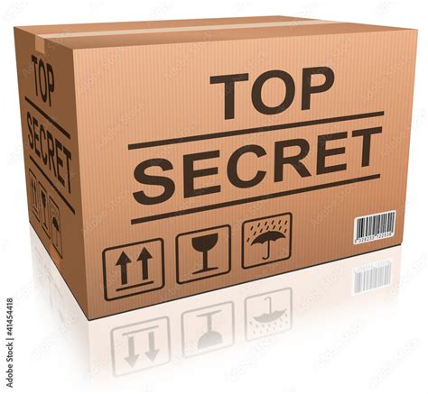 Top Secret Cardboard Box Stock Illustration Adobe Stock
