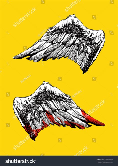 Hand Drawn Angel Wings Vector Illustration Stock Vector Royalty Free