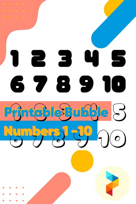 10 Best Printable Bubble Numbers 1 10