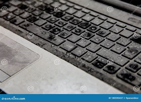 Old Damaged And Dirty Keyboard Stock Image Image Of Damaged Grunge