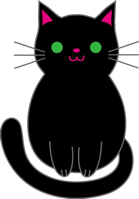 Kitten Clipart Free Cute Black Kitten Black Cat Anime Funny Cat