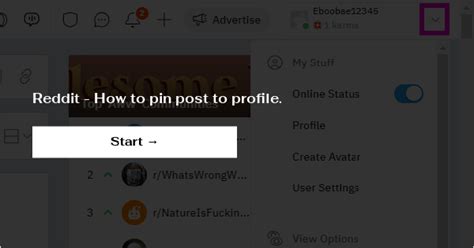 Reddit How To Pin Post To Profile