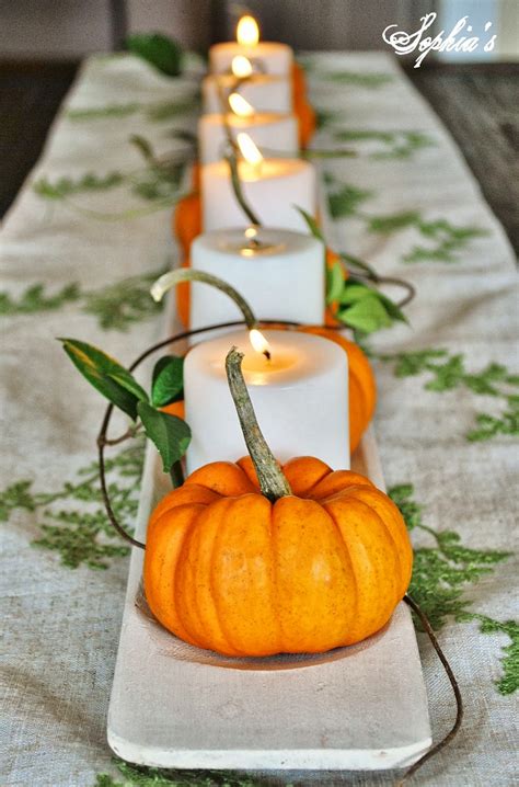 Sophias Fall In The Dining Room 5 Easy Fall Centerpieces