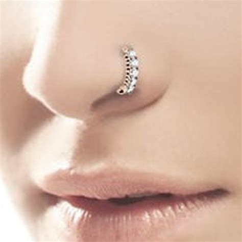 Beautiful Rose Gold Plated Nose Surgical Steel Hoop Ring With Etsy