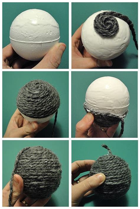 Yarn Ball Styrofoam Ball And Yarns On Pinterest